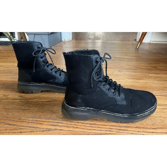 Dr. Martens Black Lace up Combs Boots Shoes  Mens Size 9 main image 4